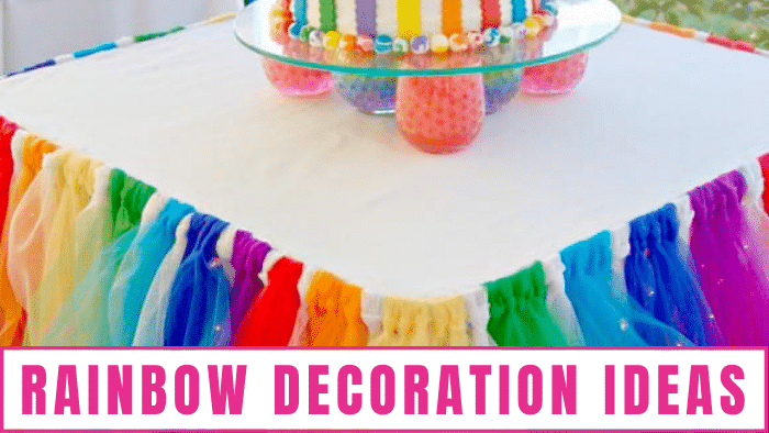 Rainbow table cloths are simple yet effective rainbow decoration ideas