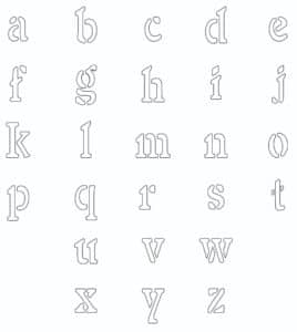 Free Alphabet Stencils Printable - Lowercase