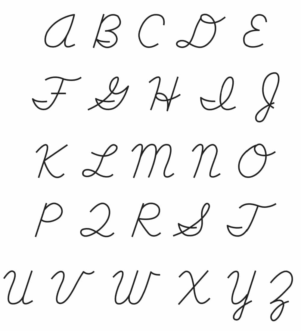 Free Printable Cursive Capital Letters Set - Freebie Finding Mom