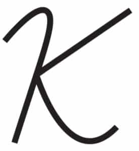Free Printable Cursive Letters - Capital Cursive K - Freebie Finding Mom