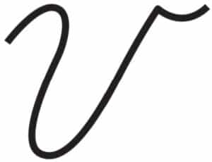 Free Printable Cursive Letters - Capital Cursive V - Freebie Finding Mom
