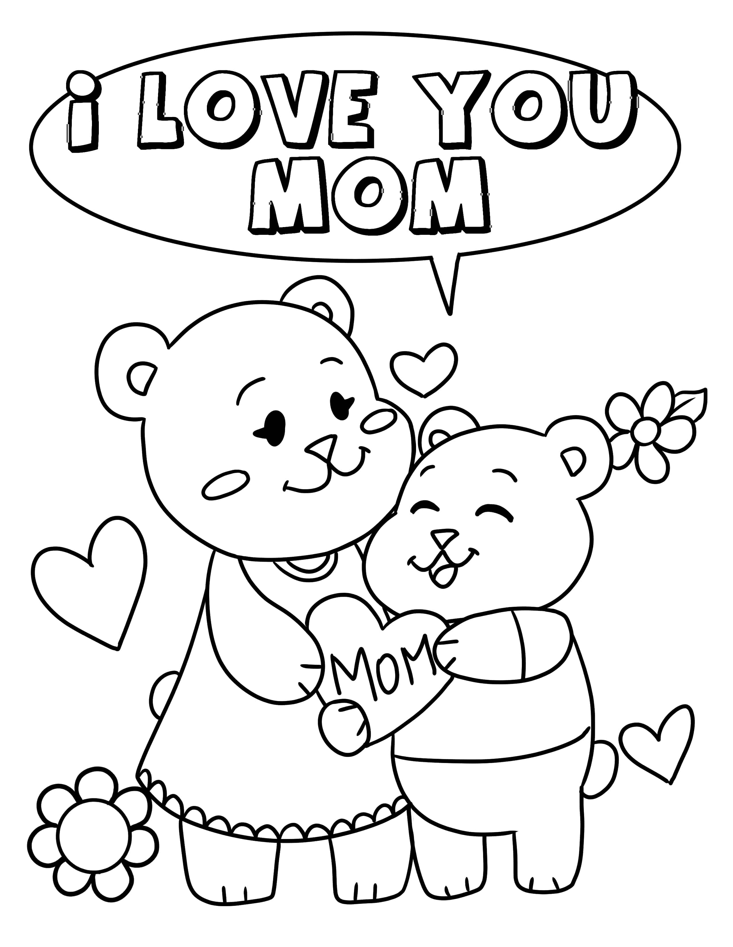 Printable Mother s Day Coloring Pages Printable Mother s Day Coloring Pages