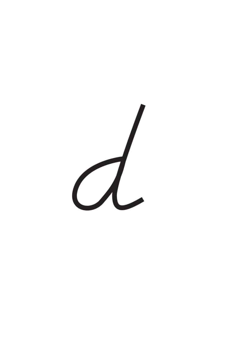 Free Printable Lowercase Cursive Alphabet