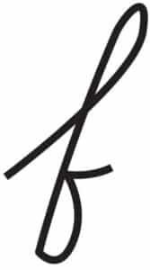 Free Printable Lowercase Cursive Letters: Lowercase Cursive F - Freebie