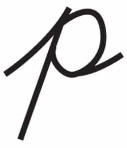 Free Printable Lowercase Cursive Letters: Lowercase Cursive P - Freebie