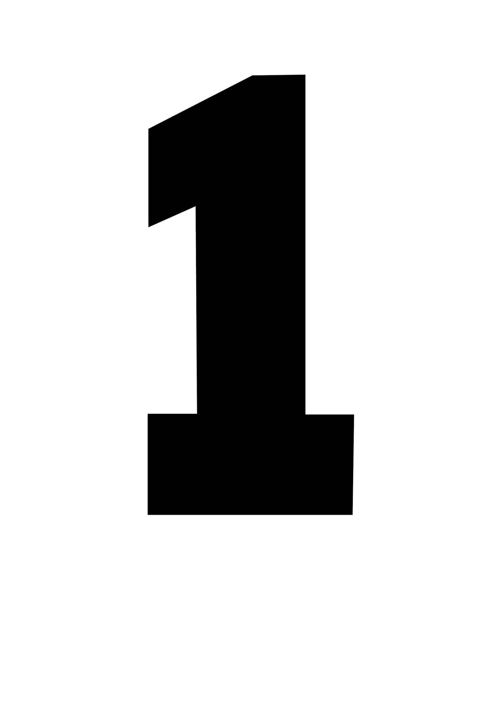 Stencil Printable Numbers