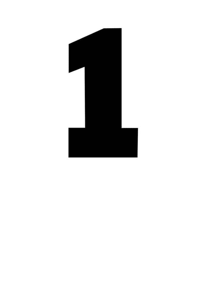 Balloon Template Number Stencils Birthday Template Stencil Number 1 