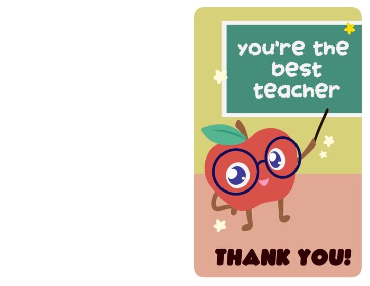 3 Free Printable Teacher Appreciation Cards