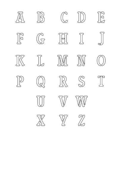 free alphabet stencils printable