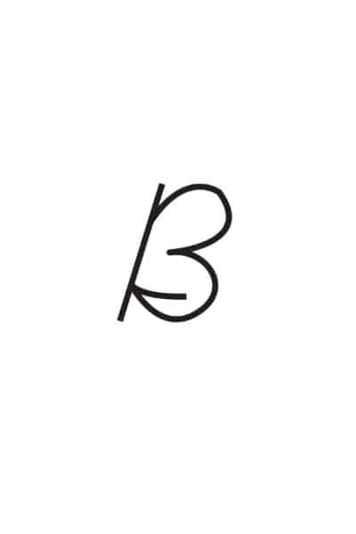 free printable cursive letters capital cursive B