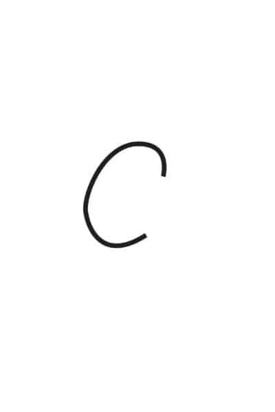 free printable cursive letters capital cursive C