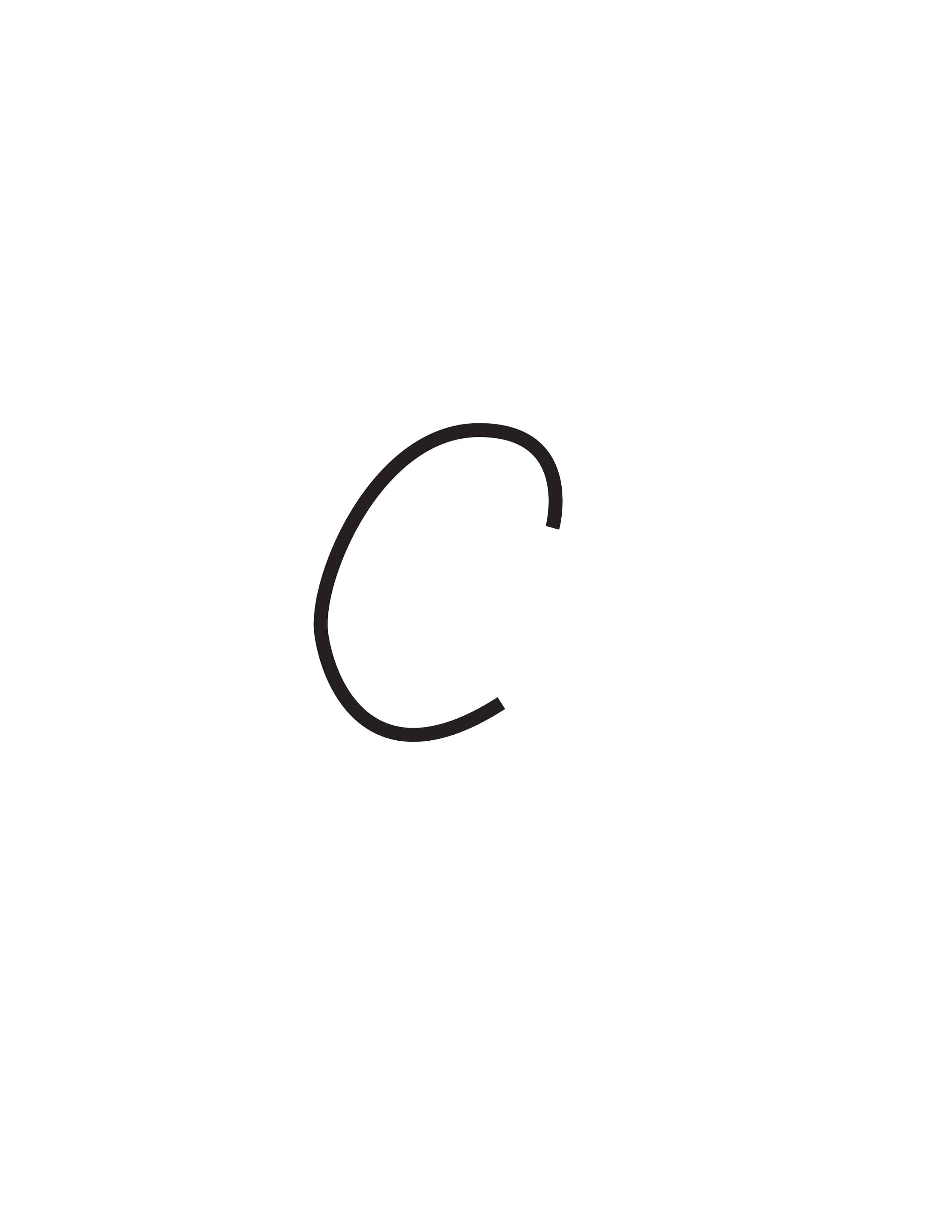 Free Printable Cursive Letters Capital Cursive C