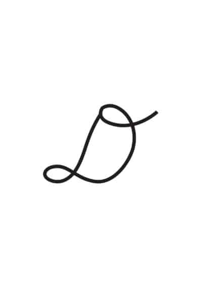 free printable cursive letters capital cursive D
