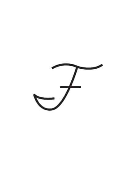 free printable cursive letters capital cursive F