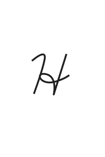 free printable cursive letters capital cursive H