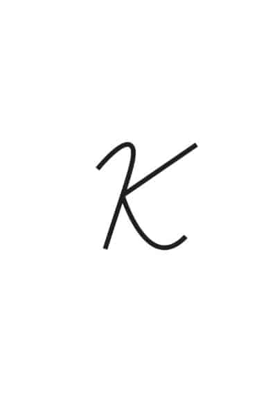 free printable cursive letters capital cursive K