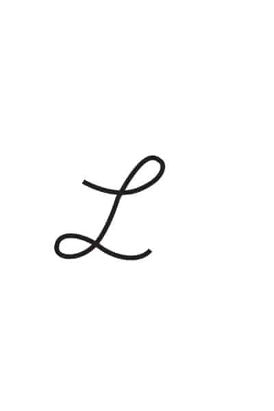 free printable cursive letters capital cursive L