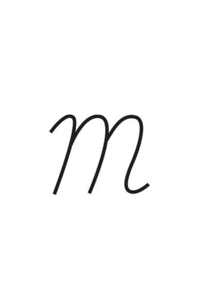 free printable cursive letters capital cursive M