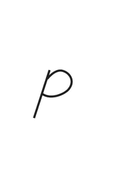 free printable cursive letters capital cursive P