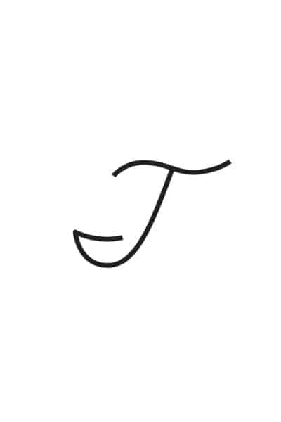 free printable cursive letters capital cursive T