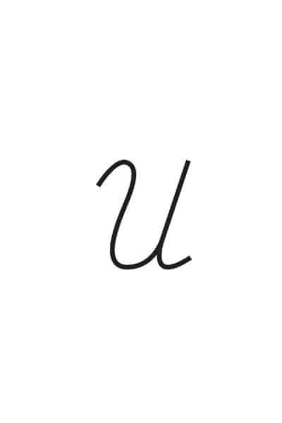 free printable cursive letters capital cursive U
