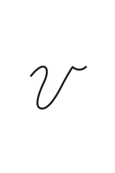 free printable cursive letters capital cursive V