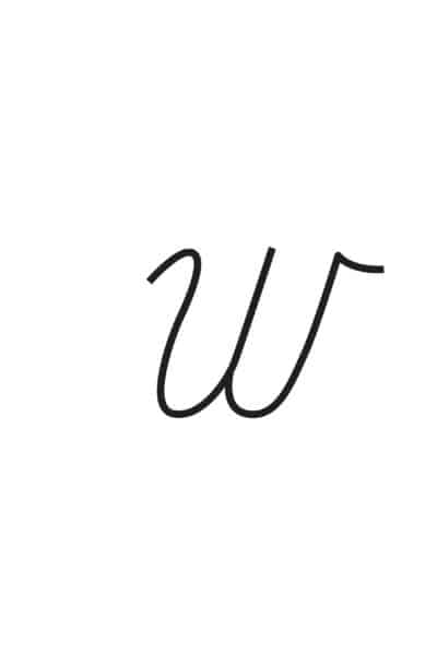 free printable cursive letters capital cursive W