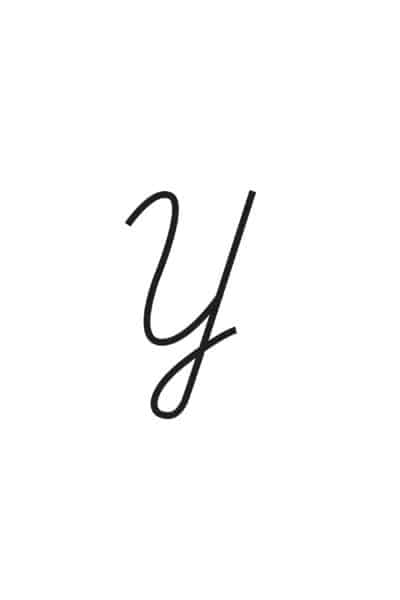 free printable cursive letters capital cursive Y