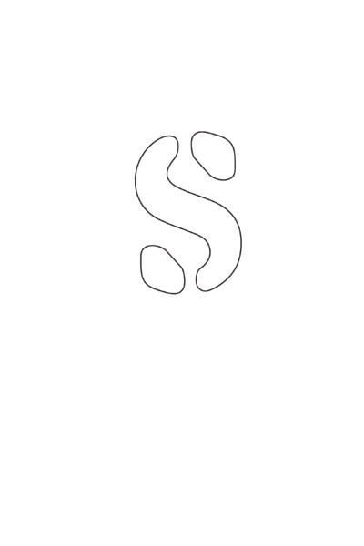 free printable letter stencils lowercase S stencil