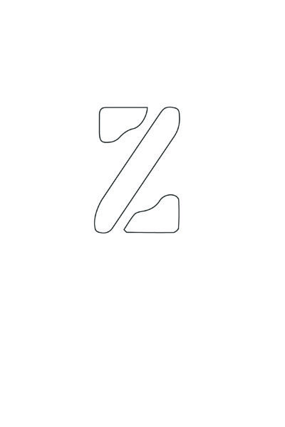 free printable letter stencils lowercase Z stencil