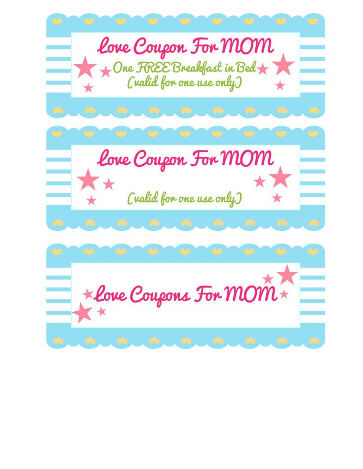 Homemade Coupon Book for Mom Template
