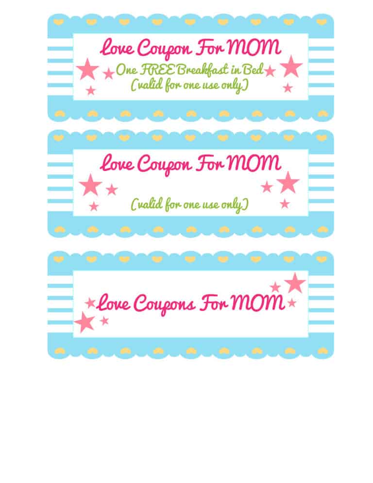 Homemade Coupon Book for Mom Template