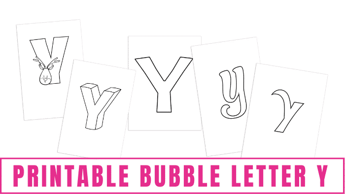 afdrukbare bubbelletter y