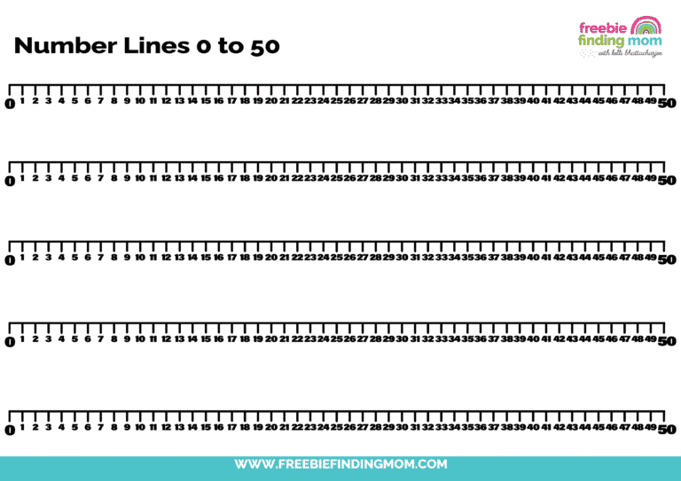9 Free Printable Number Lines For Kids