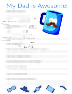 3 Free &lsquo;All About My Dad&rsquo; Printables