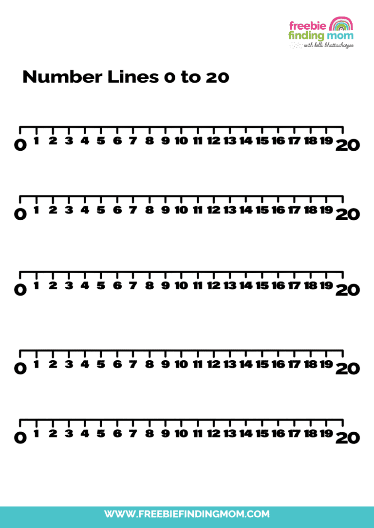 9 Free Printable Number Lines For Kids