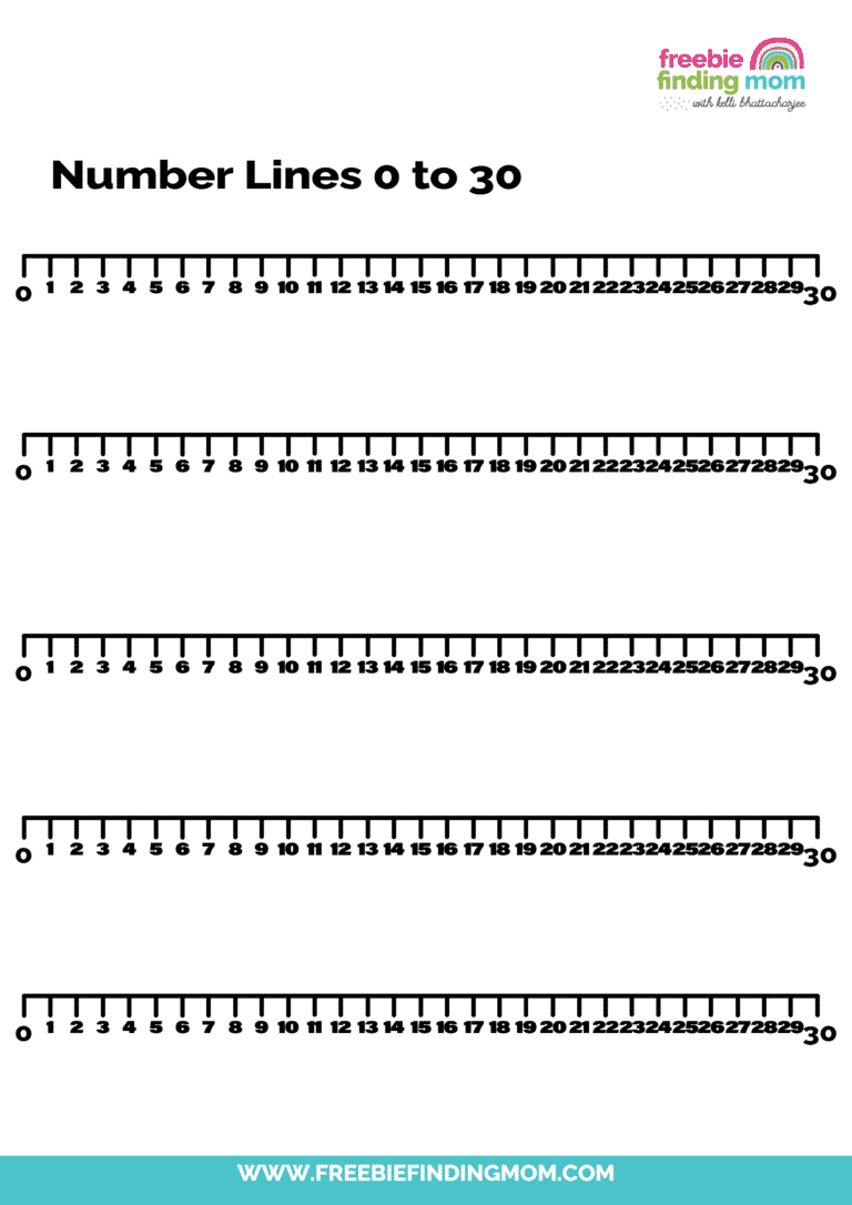 9 Free Printable Number Lines For Kids