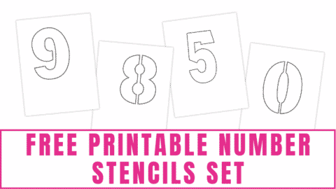 Free Printable Number Stencils Set
