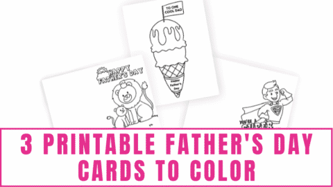 3 Printable Father's Day Cards to Color