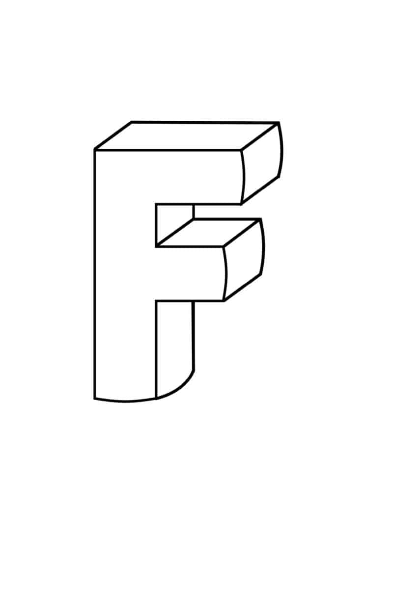 Printable Bubble Letters: Fancy Bubble Letter F