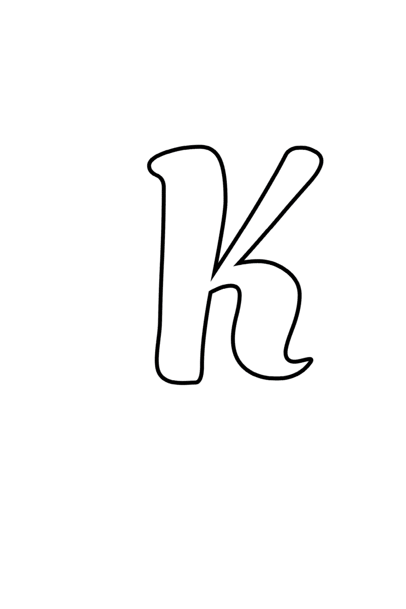 Free Printable Bubble Letter K