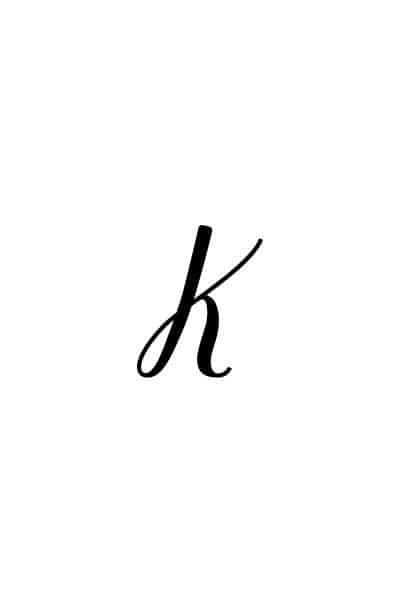 Calligraphy for Beginners Free Printable Calligraphy K