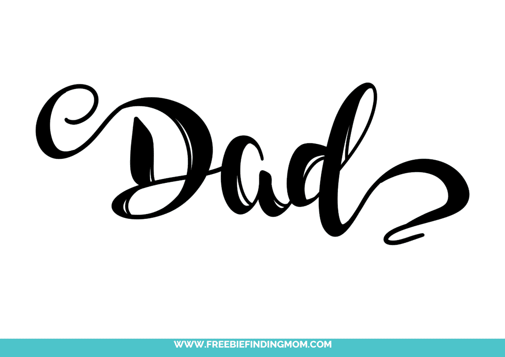 Use simple templates, like this one with no additional decoration, to create a calligraphy Happy Birthday, Dad card!