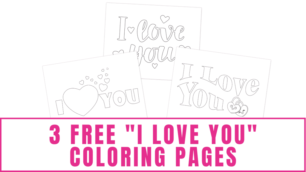 Decorate one of these free I love you coloring pages and use it as a DIY Valentine's Day card. 