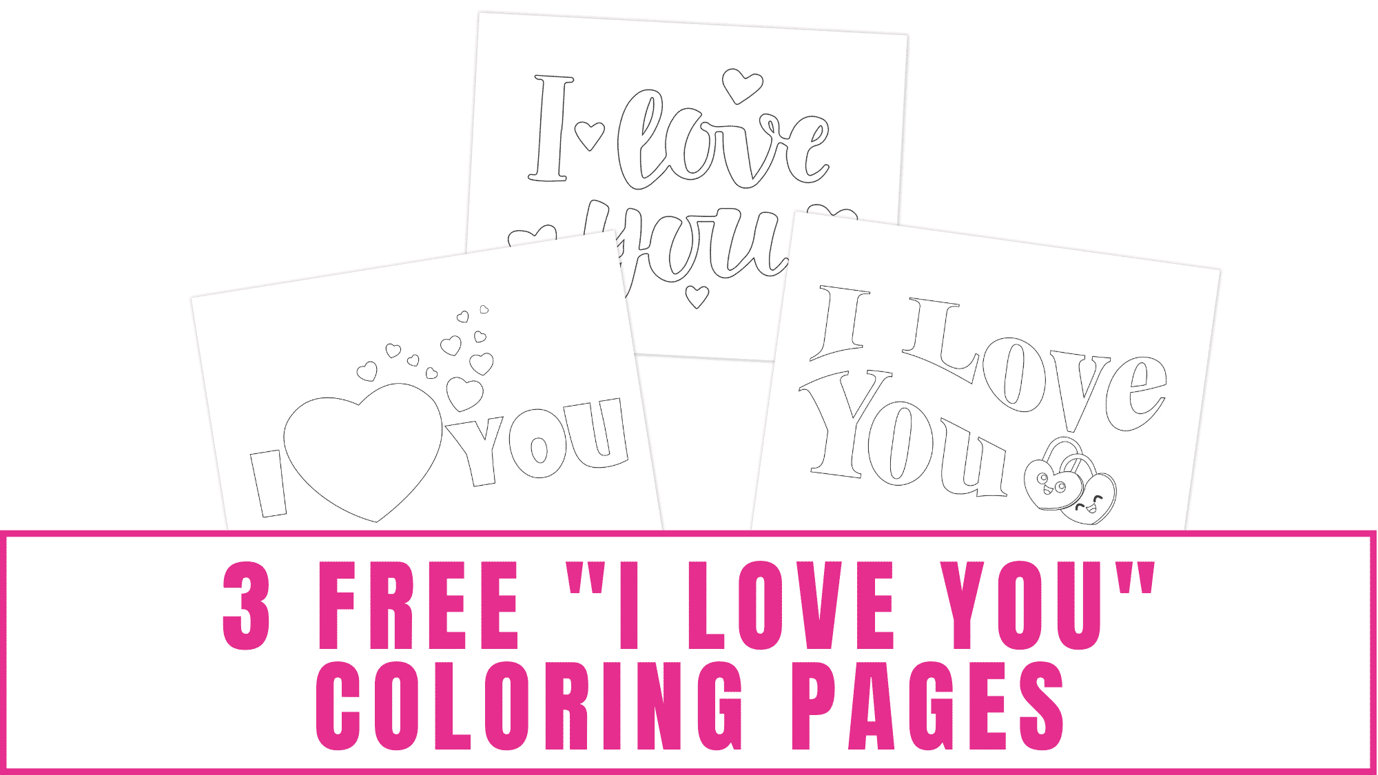 Whether it's Father's Day, dad's birthday, or no reason at all, these free I love you coloring pages can easily become heartfelt cards for dad.