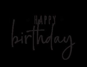 "Happy Birthday" Calligraphy (3 Free Printables)