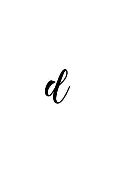 calligraphy for beginners free printable calligraphy D lowercase
