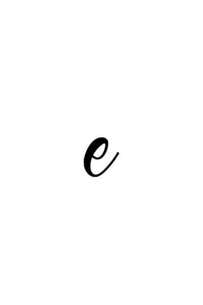 calligraphy for beginners free printable calligraphy E lowercase