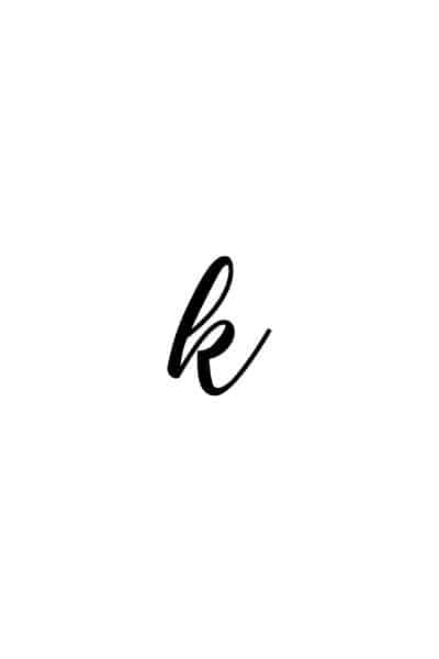 calligraphy for beginners free printable calligraphy K lowercase