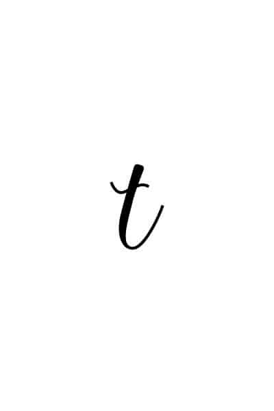 calligraphy for beginners free printable calligraphy T lowercase